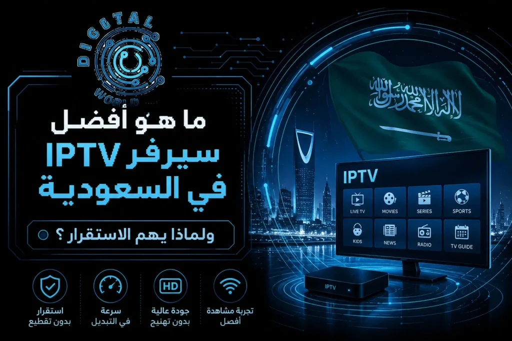 أفضل سيرفر IPTV في السعودية | دليل اختيار سيرفر مستقر